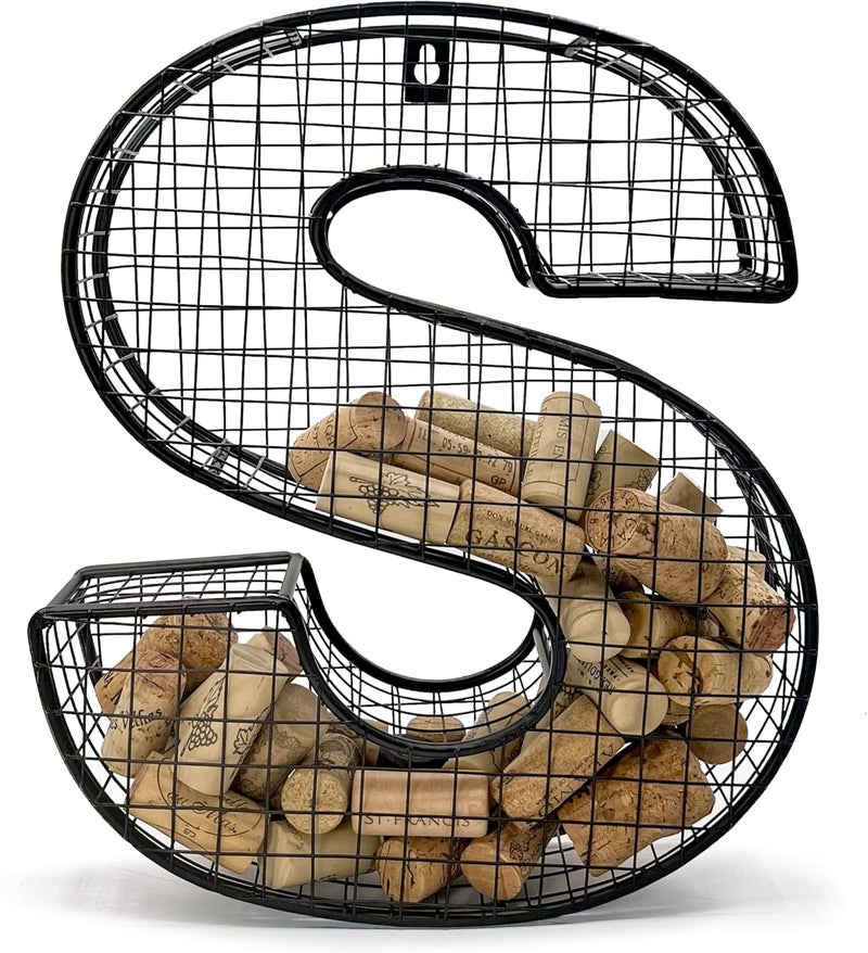 Oeno Wine Cork Holder Metal Display Collector Full Alphabet Display Letters & More (S) - Image 1